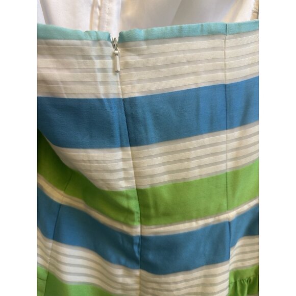 Lilly‎ Pulitzer Jordan Strapless Dress Sz 4 Corded Organza Blue Stripe NEW $288 - Picture 7 of 12